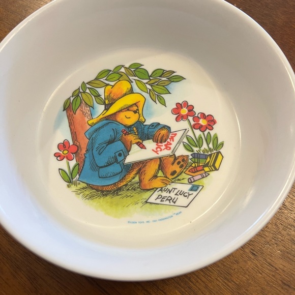 Paddington Bear Melamine Plate and Bowl from SiLite 1983 - Picture 3 of 5